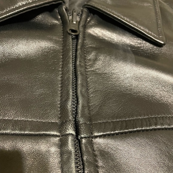 GUC- Pronto Uomo Reversible Classic Black Leather Jacket - Picture 10 of 11